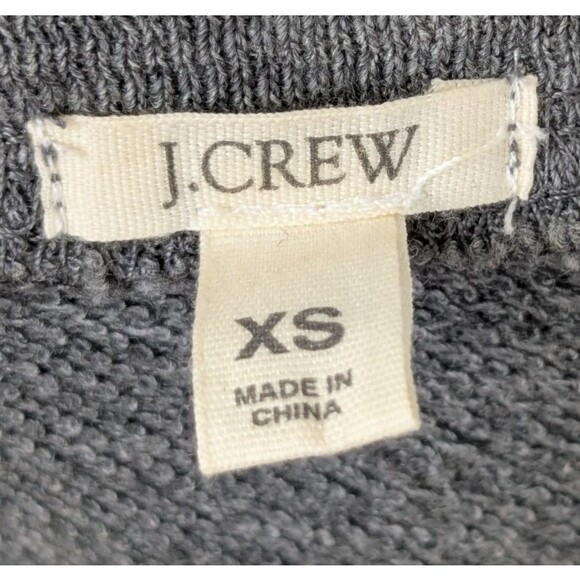J.CREW  Top  Retro  Y2K  Size XS Gray Cotton Silver Sequins Front - Picture 3 of 11